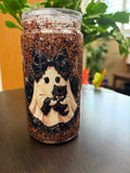 Snow Globe Tumbler Black and Gold