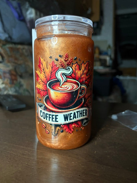 Coffee Weather Snow Globe Tumbler